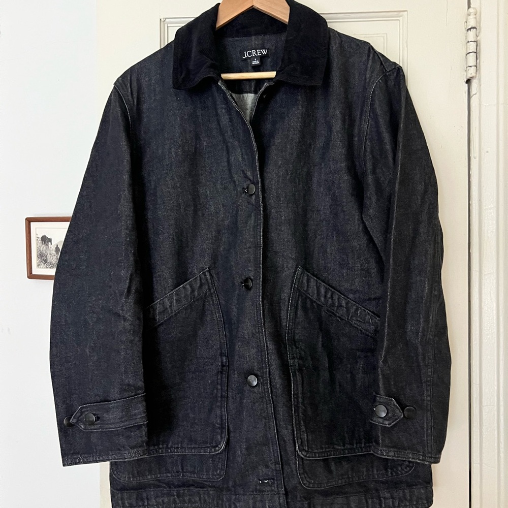 J. Crew Women’s Dark Denim Barn Jacket - Black